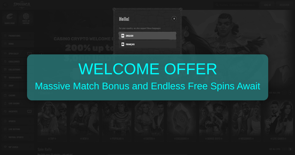 Spinanga Casino - Premier Online Casino for UK Players